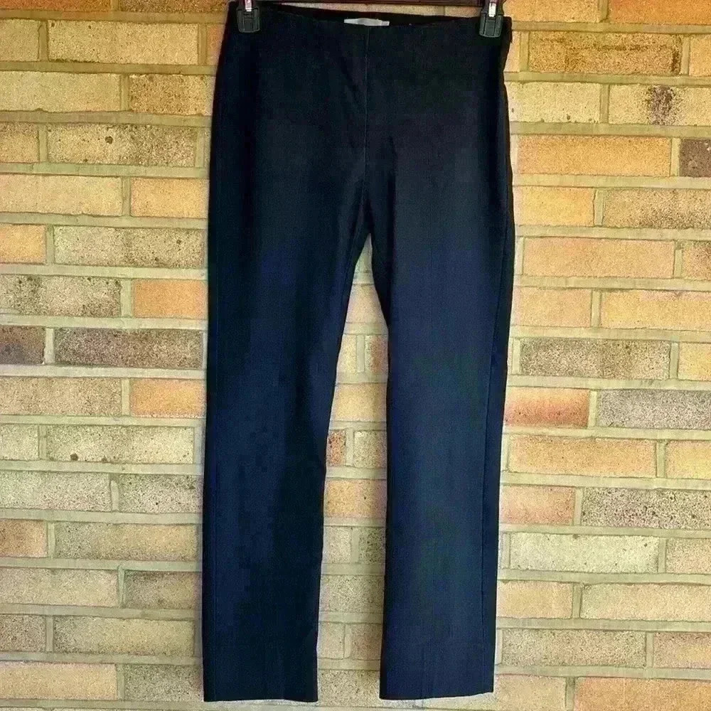 Vince Navy elastic waist with side zipper skinny pants trousers S